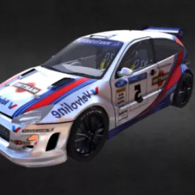 Racing Car Ford Focus Wrc 3d model