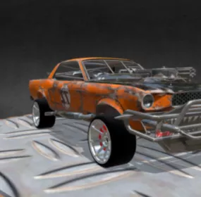 Red Ford Mustang Car Concept 3d model