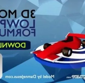 F1 Lowpoly Racing Car 3d model