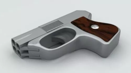 Weapon Four Barrel Gun 3d model Weapon Four Barrel Gun 3d model
