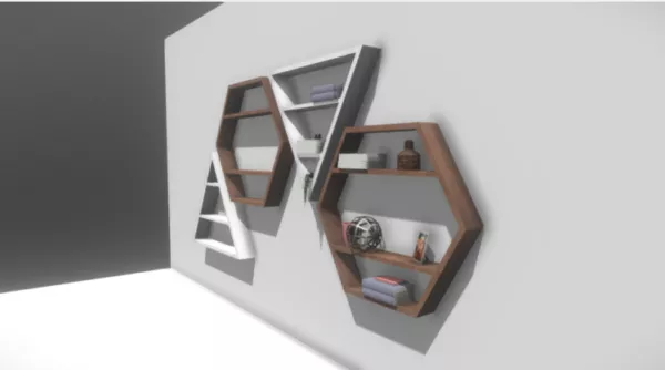 Living Room Modern Bookshelves 3d model Living Room Modern Bookshelves 3d model