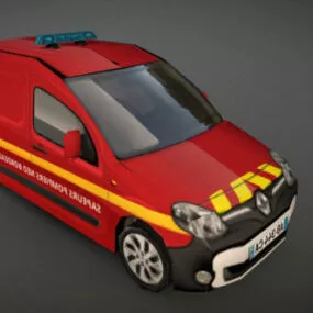 French Fire Vehicle Car 3d model