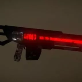 Futuristic Weapon Assault Rifle Gun 3d model