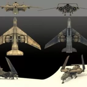 Military Combat Jet Rigged 3d model