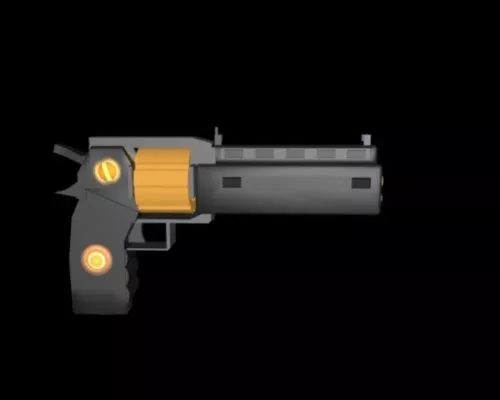 Old Vintage Revolver 3d model
