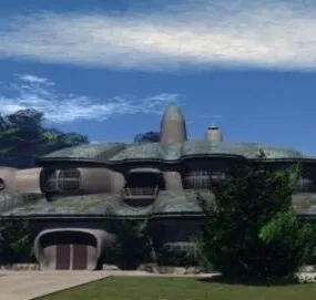 Futuristic Sci-fi Rural House 3d model