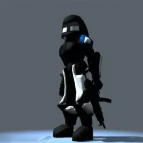 Weapon Futuristic Soldier 3d model