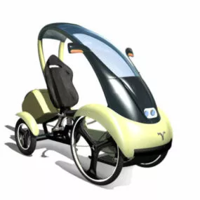 Futuristic Electric Car 3d model