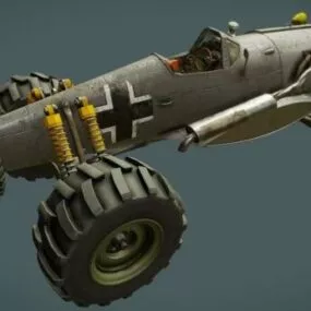 Sci-fi Airplane Car Fw190 3d model