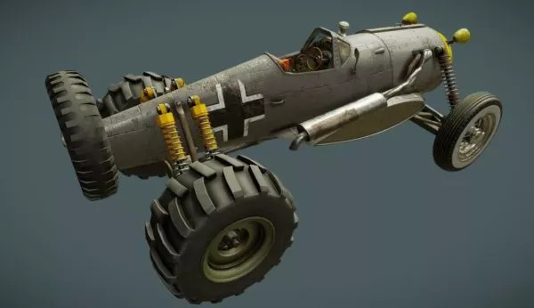 Sci-fi Airplane Car Fw190 3d model Sci-fi Airplane Car Fw190 3d model