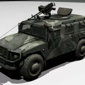 Military Gaz-2975 Tiger Multipurpose Vehicle 3d model