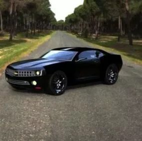 Black Gm Camaro Car 3d model