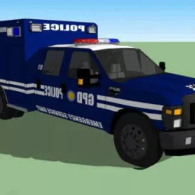 Police Emergency Service Truck 3d model