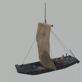 Gabarre Boat 3d model
