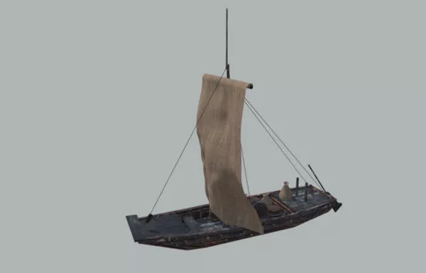 Gabarre Boat 3d model Gabarre Boat 3d model