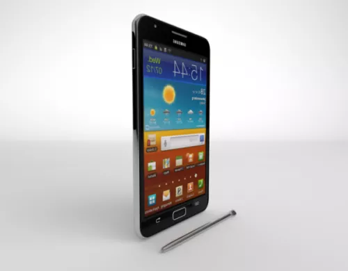 Galaxy Note 2 Smartphone With Pen 3d model Galaxy Note 2 Smartphone With Pen 3d model