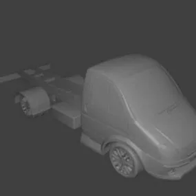 Lowpoly Gazelle Truck 3d model