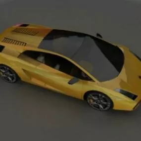 Lamborghini Gallardo Yellow Car 3d model