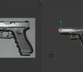 Glock 18 Hand Gun 3d model