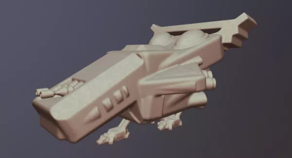 Scifi Frigate Spaceship 3d model