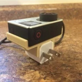Printable Gopro Hero4 Charging Holder 3d model