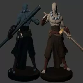 Goliath Monk Miniature Character 3d model