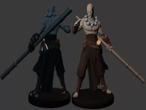 Goliath Monk Miniature Character 3d model Goliath Monk Miniature Character 3d model