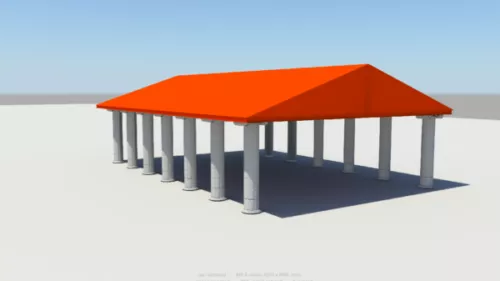 Greek Columns Buildings 3d model Greek Columns Buildings 3d model
