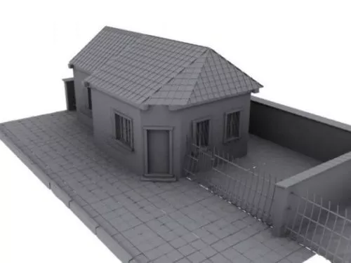 Grey House Decor 3d model Grey House Decor 3d model