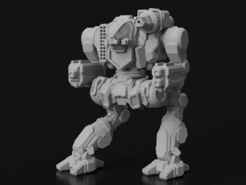 Hauptmann Robot For Battletech Character 3d model Hauptmann Robot For Battletech Character 3d model