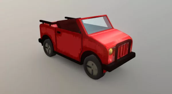 Fighting Jeep Mounted Machine Gun 3d model