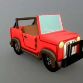 Cartoon Car Hcr2 Jeep Lowpoly 3d model
