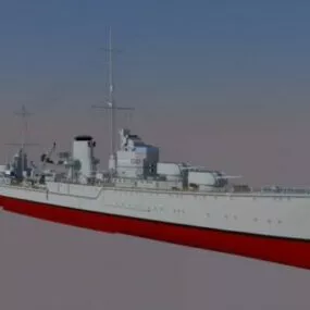 Hms Ajax Royal Navy Ship 3d model