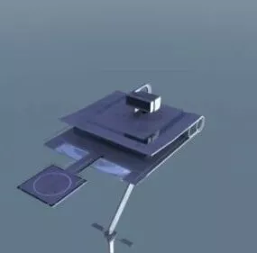 Habitat Housing With Helicopter Parking 3d model