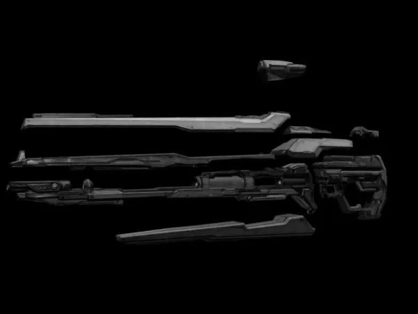Halolight Rifle Gun 3d model Halolight Rifle Gun 3d model