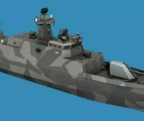 Hamina Warship Camouflage 3d model