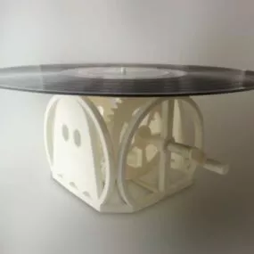 Printable Hand Cranked Vinyl Player 3d model