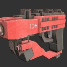 Futuristic Hand Gun Design 3d model