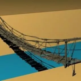 Hanging Wooden Bridge 3d model