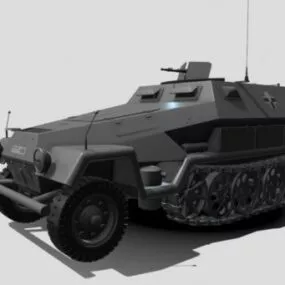 Hanomag Kfz251 Army Vehicle 3d model