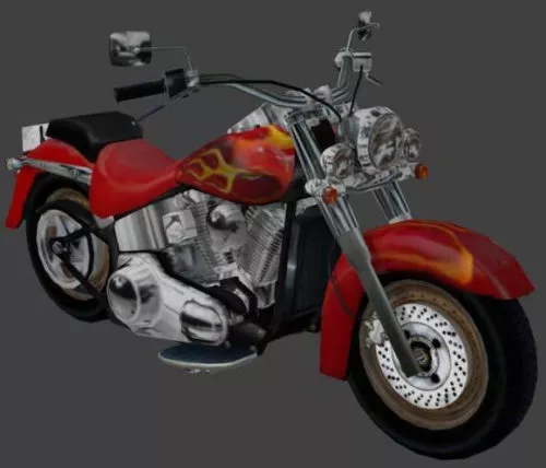 Harley Davidson Chopper Bike 3d model Harley Davidson Chopper Bike 3d model