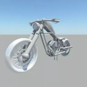 Lowpoly Harley Davidson Motorcycle 3d model