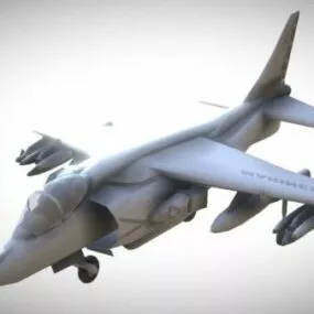 Military Harrier Aircraft 3d model