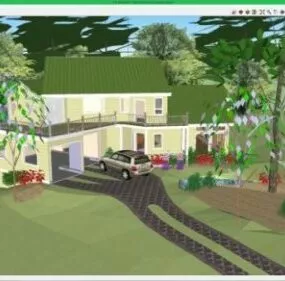 Harrison Home Residence Building 3d model