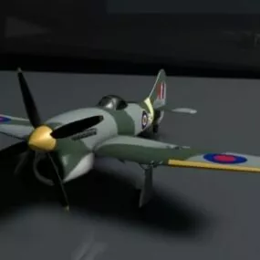 Hawker Tempest Aircraft 3d model