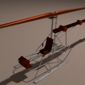 Sci-fi Helicopter Design 3d model