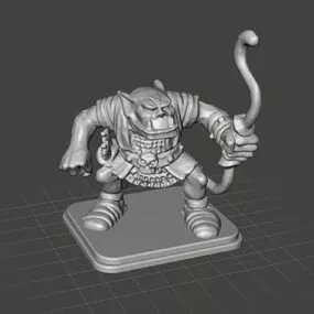 Heroquest Orc Archer Character Sculpt 3d model