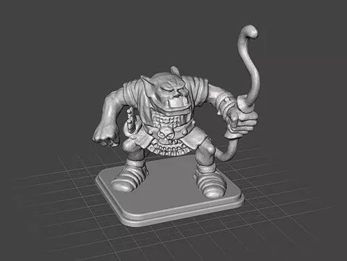 Heroquest Orc Archer Character Sculpt 3d model Heroquest Orc Archer Character Sculpt 3d model