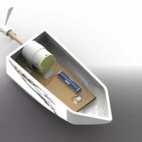 Electric Motor Yacht Boat 3d model