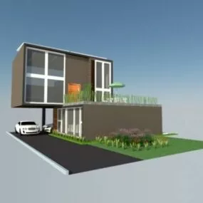Small Town Home 3d model
